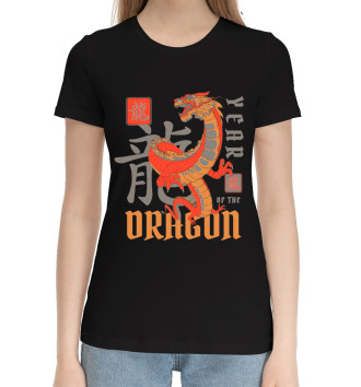 Женская Хлопковая футболка Dragon