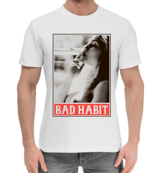 Мужская Хлопковая футболка Плохая привычка