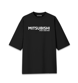 Мужская Хлопковая футболка оверсайз Mitsubishi | Pro Racing