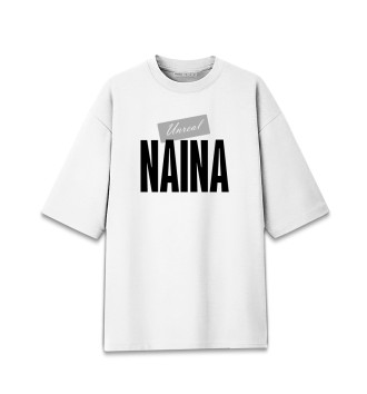 Женская Хлопковая футболка оверсайз Наина
