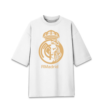 Мужская Хлопковая футболка оверсайз Real Madrid
