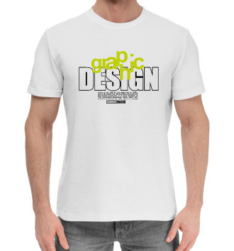 Мужская Хлопковая футболка Graphic design (разводы)
