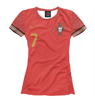 Женская Футболка Португалия Роналду