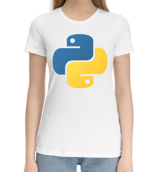 Женская Хлопковая футболка Python