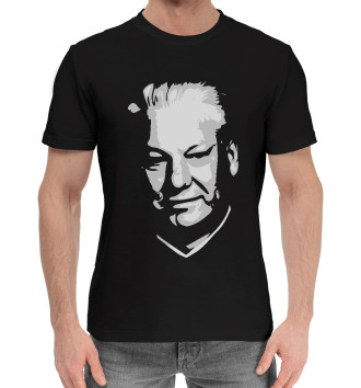 Мужская Хлопковая футболка Борис Ельцин