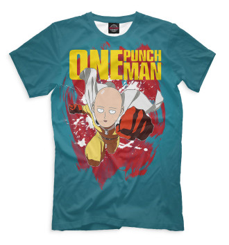 Мужская Футболка One-Punch Man сайтама и логотип
