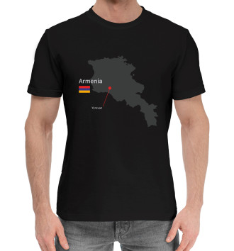 Мужская Хлопковая футболка Ереван - Армения