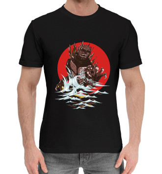 Мужская Хлопковая футболка Godzilla
