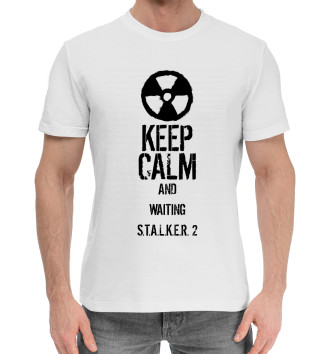 Мужская Хлопковая футболка Keep calm..