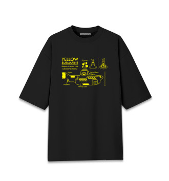Женская Хлопковая футболка оверсайз Yellow Submarine