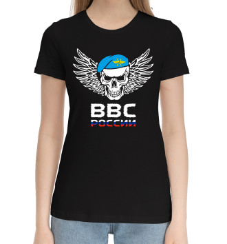 Женская Хлопковая футболка ВВС РОССИИ