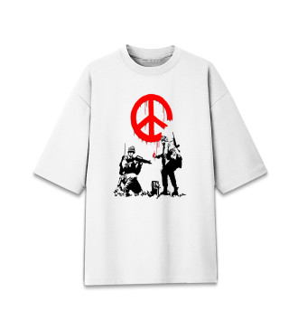 Мужская Хлопковая футболка оверсайз Banksy  Бэнкси
