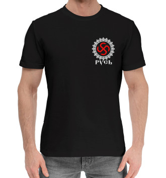 Мужская Хлопковая футболка Славянский символ Яровик