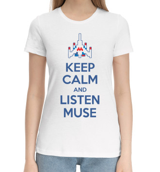 Женская Хлопковая футболка Слушай Muse