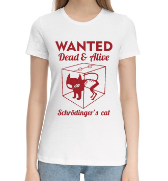 Женская Хлопковая футболка Wanted Cat