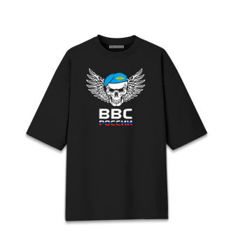 Мужская Хлопковая футболка оверсайз ВВС РОССИИ