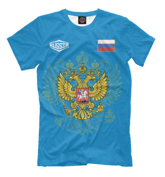 Мужская Футболка Россия | Герб и Флаг