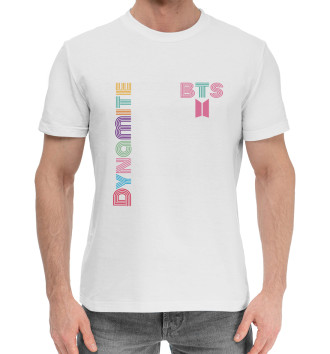 Мужская Хлопковая футболка Dynamite, BTS, БТС, Динамит