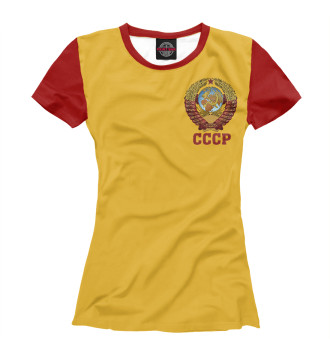 Женская Футболка Символ СССР на груди