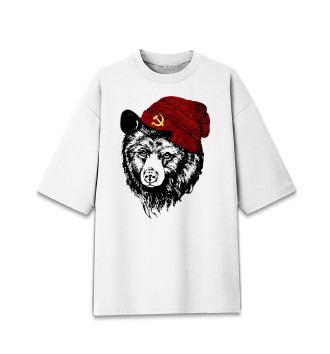 Мужская Хлопковая футболка оверсайз Медведи