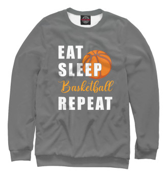 Свитшот для девочек Eat Sleep Basketball Repeat