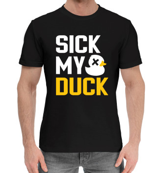 Мужская Хлопковая футболка Sick my duck