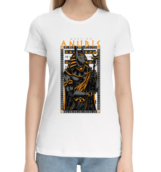 Женская Хлопковая футболка Anubis warrior