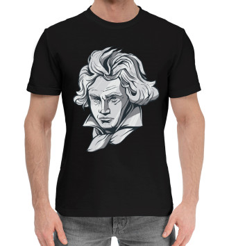 Мужская Хлопковая футболка Бетховен