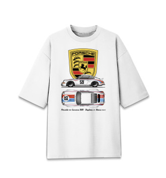 Мужская Хлопковая футболка оверсайз Porsche 911 Carrera