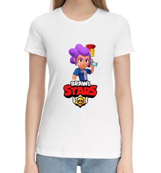 Женская Хлопковая футболка BRAWL STARS SHELLY \ PSG.