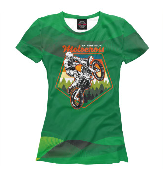 Женская Футболка Мотокросс Motocross