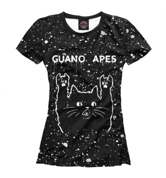 Женская Футболка Guano Apes + Рок Кот