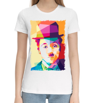 Женская Хлопковая футболка Чарльз Чаплин