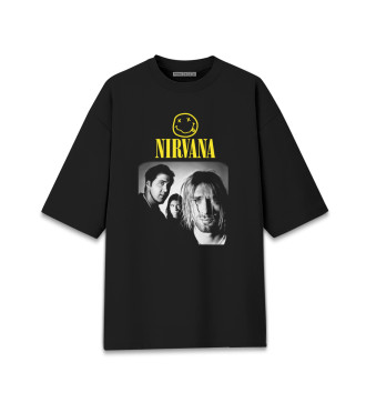 Хлопковая футболка оверсайз для мальчиков Nirvana