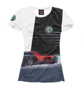Женская Футболка Alfa Romeo sketch