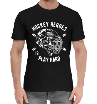 Мужская Хлопковая футболка Hockey heroes