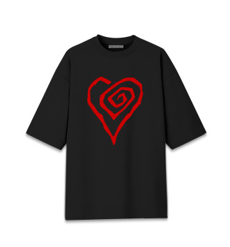 Мужская Хлопковая футболка оверсайз Marilyn Manson Heart