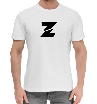 Мужская Хлопковая футболка Футболка Z (с разрезом)