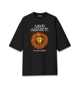 Женская Хлопковая футболка оверсайз Amon amarth