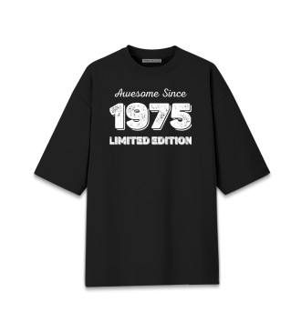 Женская Хлопковая футболка оверсайз Awesome Since 1975
