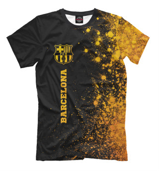 Мужская футболка Barcelona Gold Gradient (брызги)