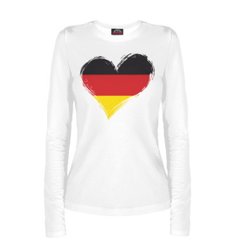 Женский Лонгслив Сердце Германии (флаг)