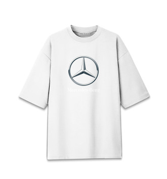 Мужская Хлопковая футболка оверсайз Mercedes-Benz