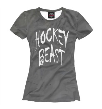 Женская Футболка Hockey Beast
