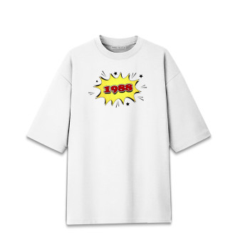 Мужская Хлопковая футболка оверсайз 1988