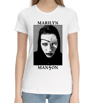 Женская Хлопковая футболка Marilyn Manson Antichrist