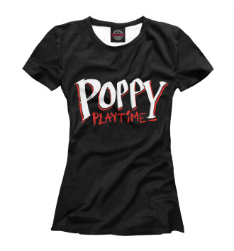 Женская Футболка Poppy Playtime логотип