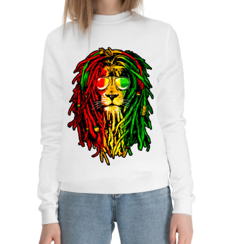 Женский Хлопковый свитшот Ямайский лев