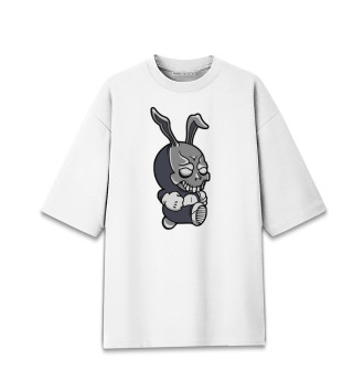Женская Хлопковая футболка оверсайз Крутой кролик / Dude