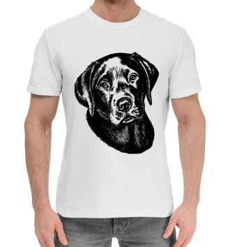 Мужская Хлопковая футболка Собака